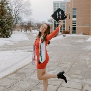 Red Bodycon Long Sleeve Dress
